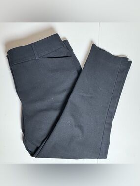 LOFT Marisa Skinny Pants Black Petite Size 12P Mid Rise Work Career Slim